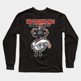 Im-Possum-ble Cute Possum Upside Down Long Sleeve T-Shirt